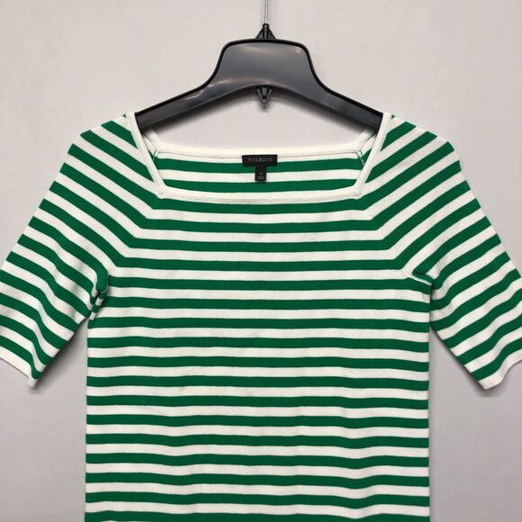 Talbots Women Short Sleeve Knit Top Shirt Blouse Size Small Striped B269 -2 - Picture 7 of 11